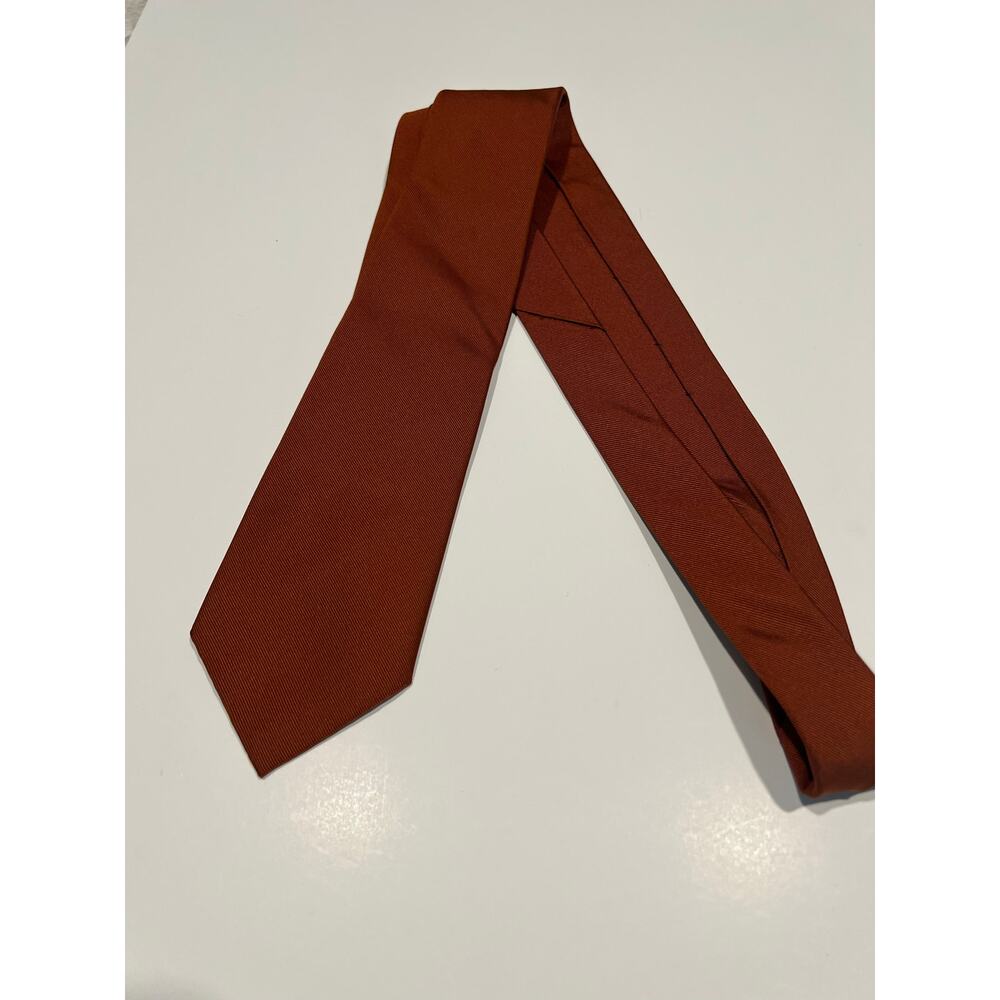 Zareh Vintage 100% Silk Men’s Necktie Copper Gold JL - Picture 6 of 10